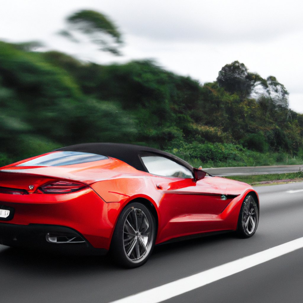 Carro esportivo de luxo vermelho